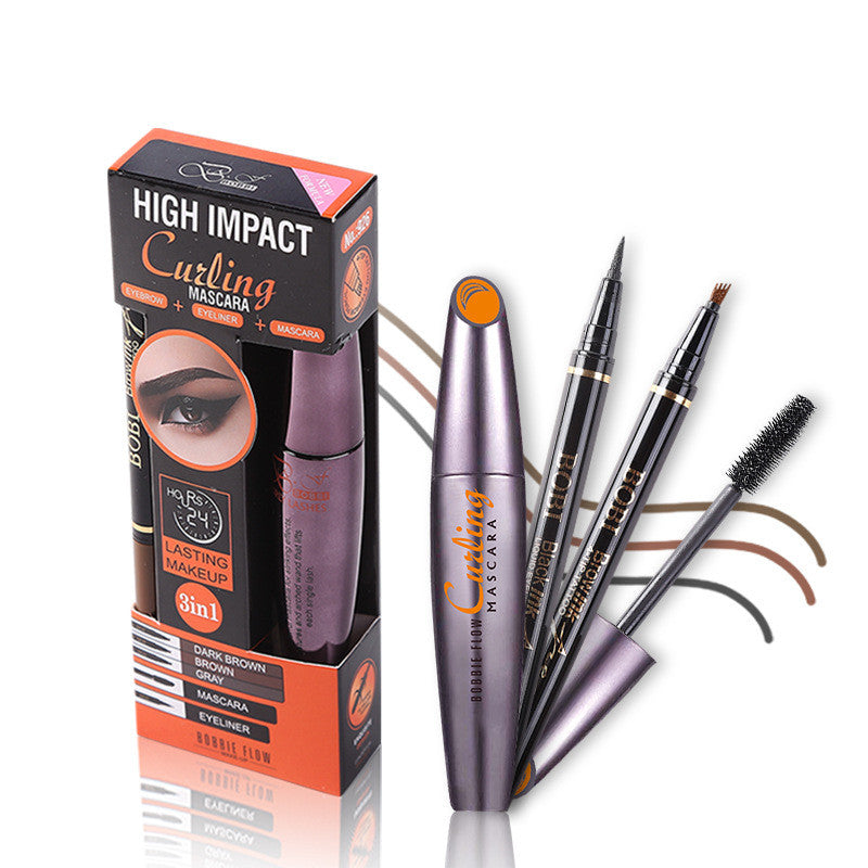 Four-Prong Eyebrow Pencil Set with Waterproof Long-Lasting Formula - Multiple Colors