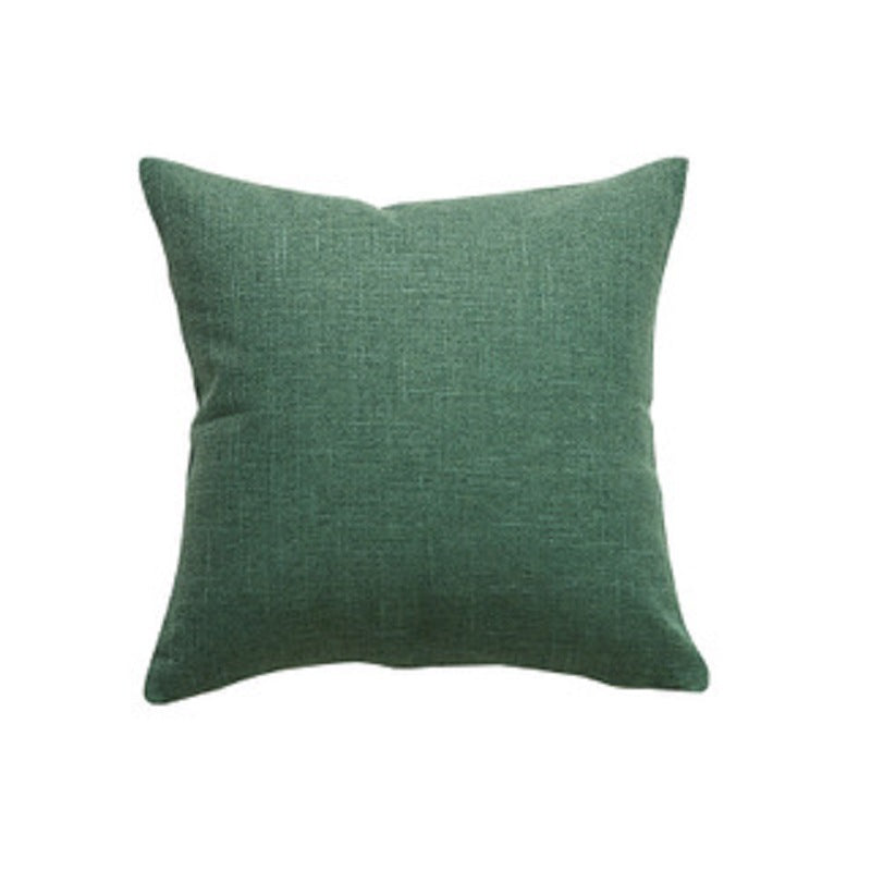 Japanese Solid Color Cotton Linen Fringe Pillow with Tassels - Home Decor