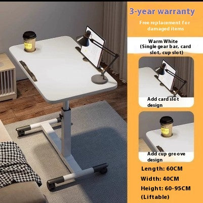 Adjustable Laptop Bedside Table - Portable, Rotating, Modern Design