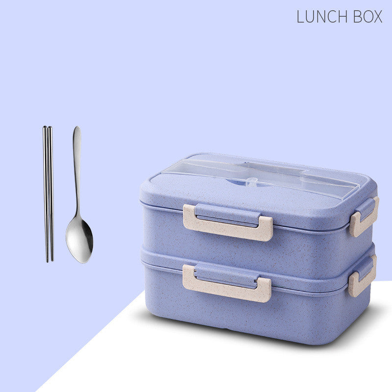 Portable Microwave Lunch Box with Heating Function and Meal Accessories