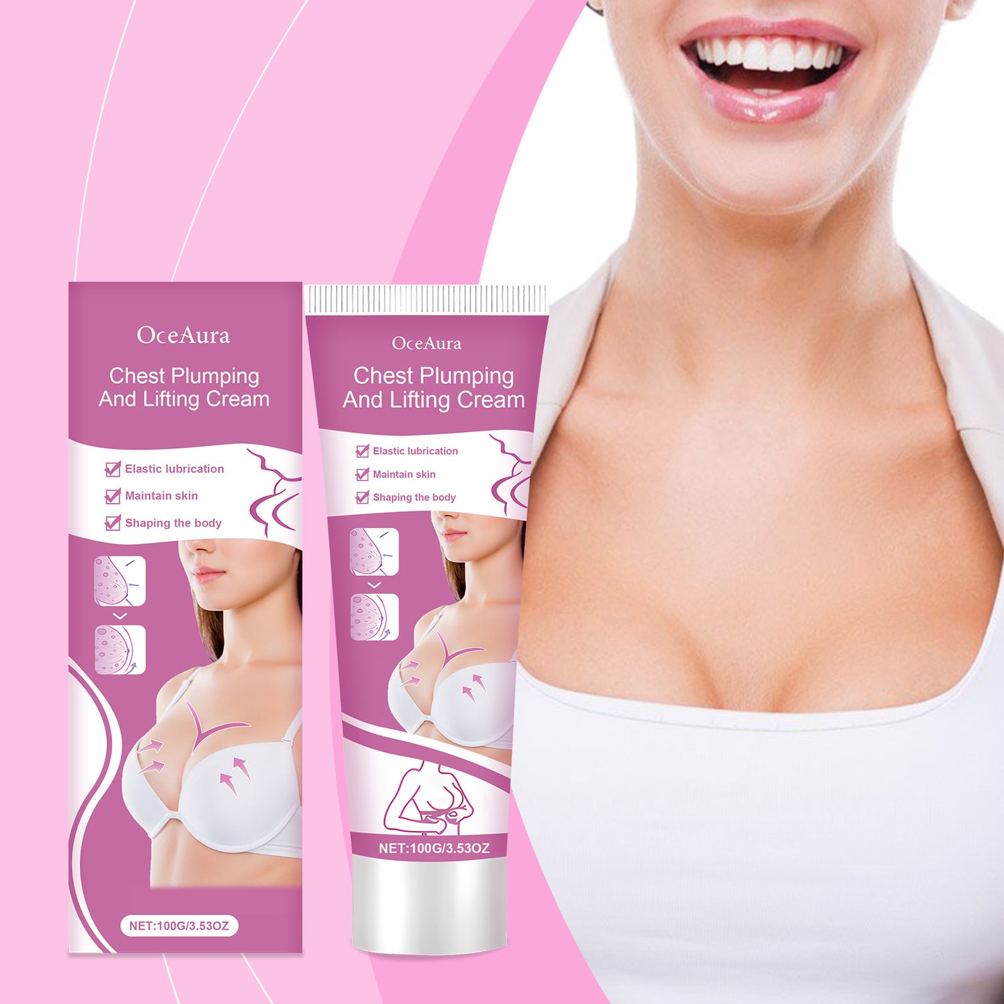 Breast Firming & Plumping Massage Cream - Vitamin E & Soy Protein Bust Lotion