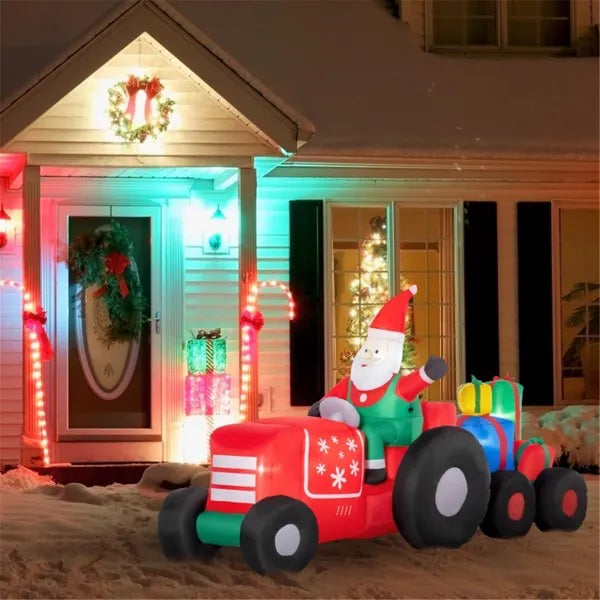 Christmas Inflatable Santa Claus with Colorful Gift Boxes