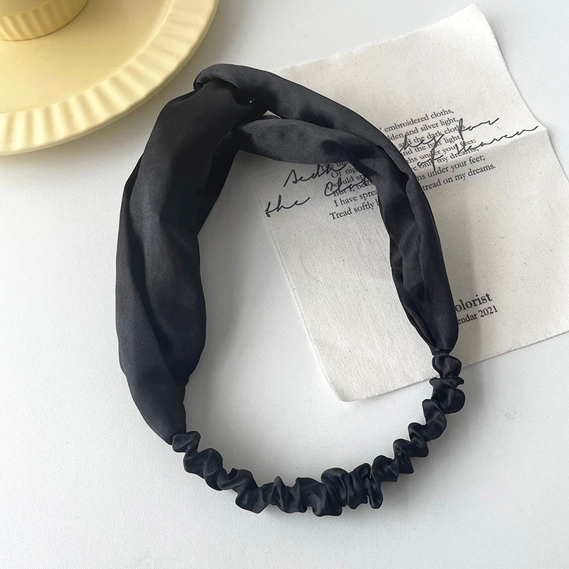 All-Match Satin Headband with Wide Side Hair Accessory - Multiple Colors