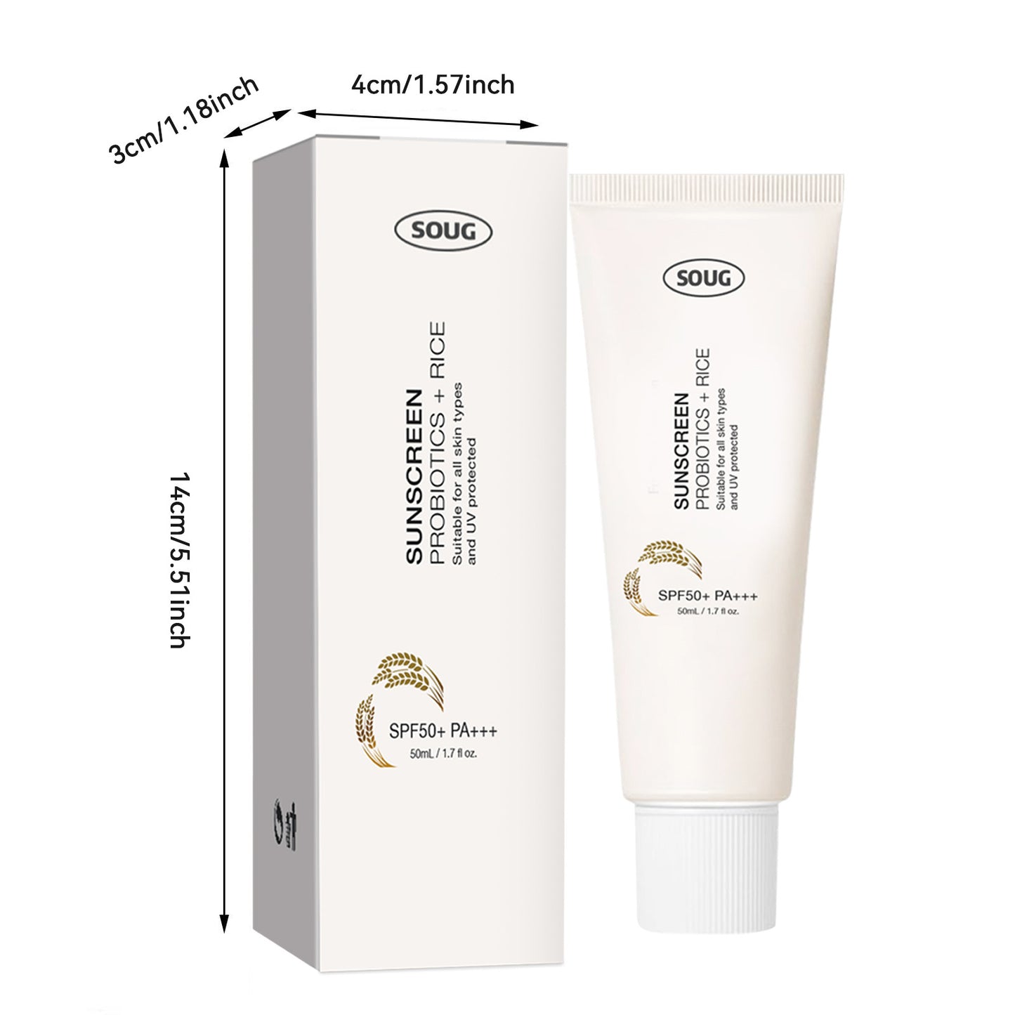 Probiotics Sunscreen Cream SPF 50 Moisturizing UV Protection 50ml