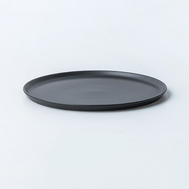 Simple Round Dessert Plate Tray - Porcelain Nordic Style Flatware Set