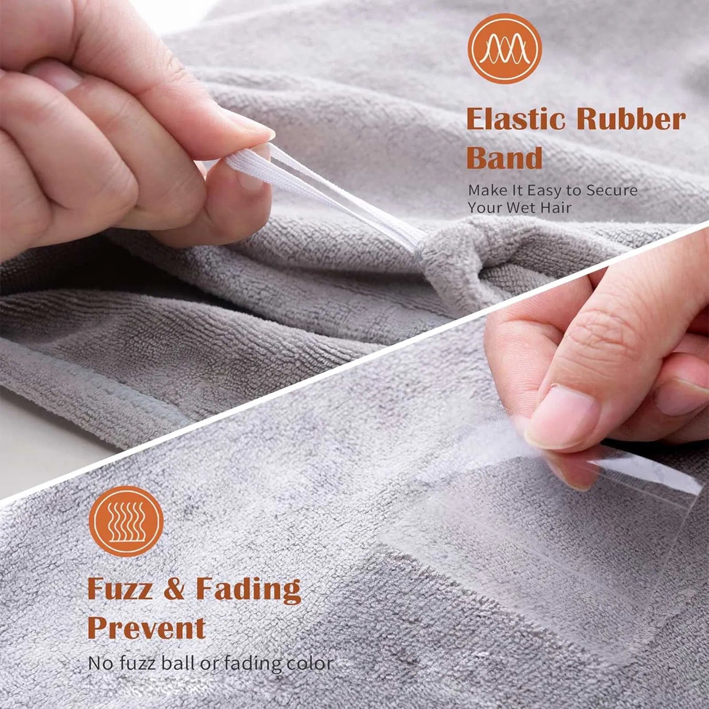 Ultra Absorbent Microfiber Hair Towel Wraps - 3 Pack