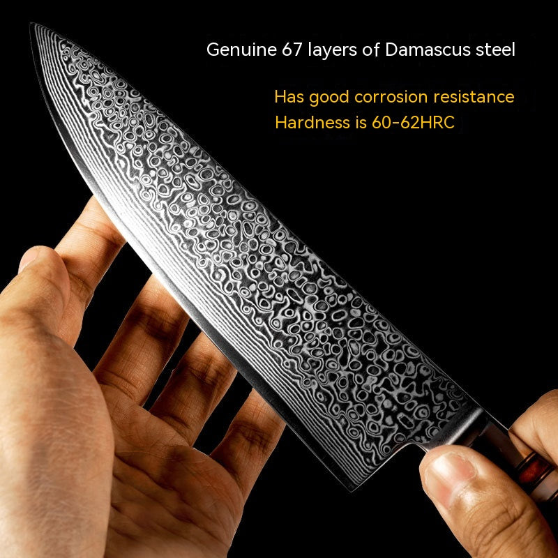 Chef Knife AUS10 Steel Core - Japanese Style, Damascus Layered Kitchen Knife