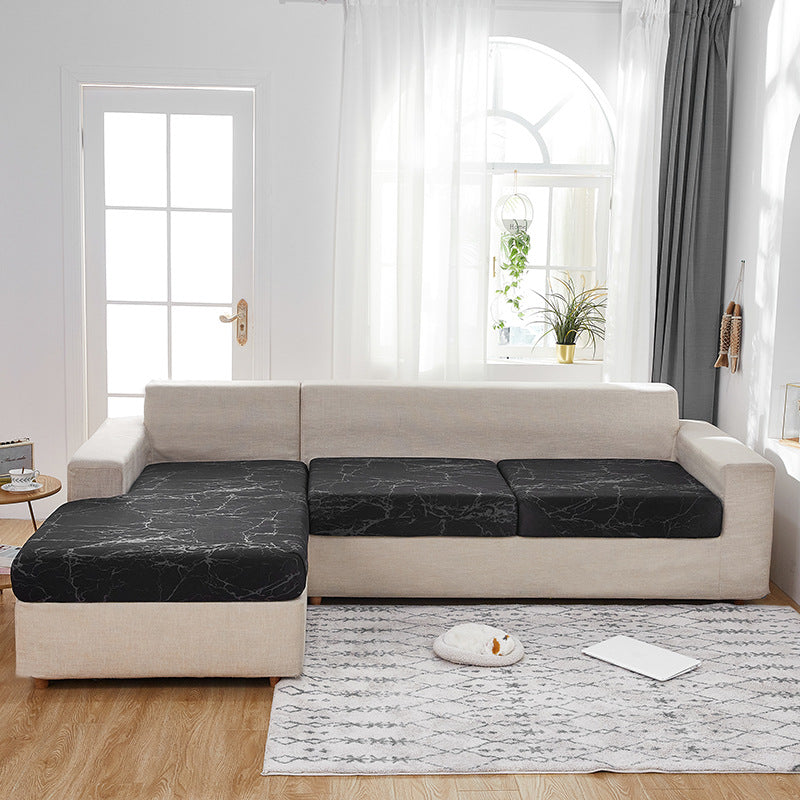 Stretch Sofa Seat Cover - Printed Milk Silk Cushion Protector for Home