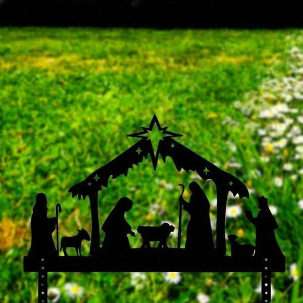 Waterproof Metal Nativity Projector Light for Outdoor Christmas Decor