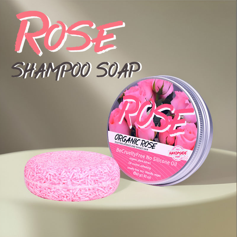 Rose Shampoo Bar 60g Natural Hair Care for Gentle Cleansing