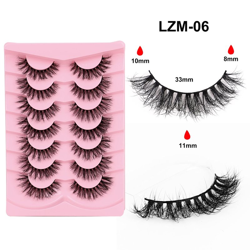 Dramatic 3D False Eyelashes for Voluminous, Fishtail, Tousled Look – Multiple Colors