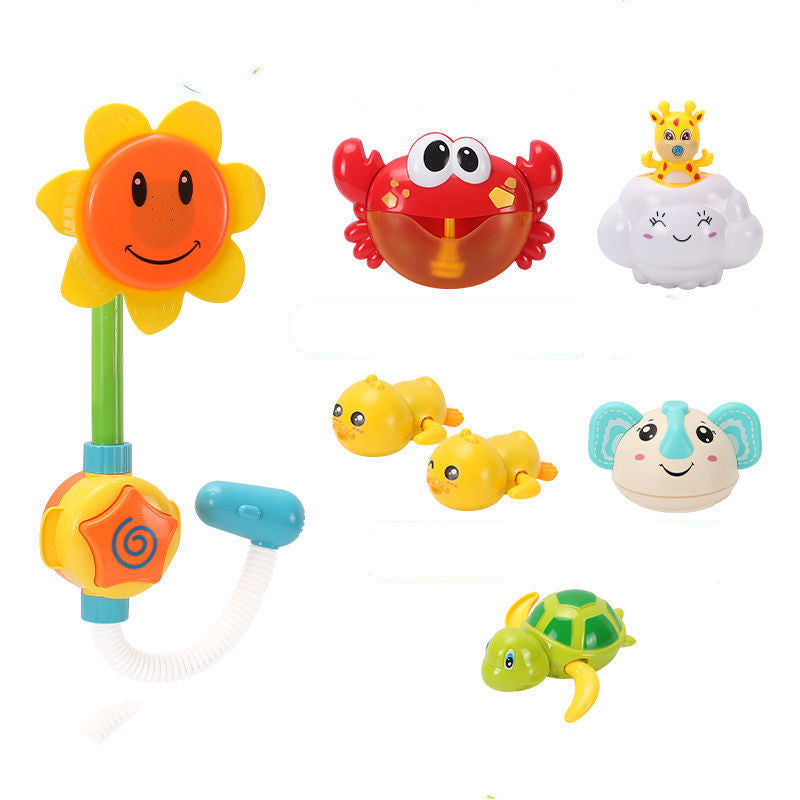 Kids Water Play Bath Toy Set with Water Spraying Ducks and Animals