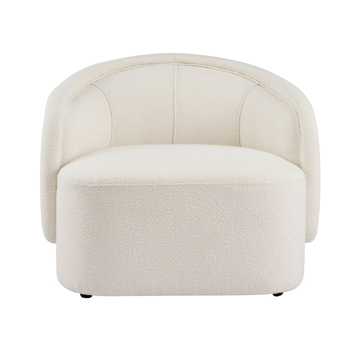 Amanda Cream Accent Chair Curved Boucle