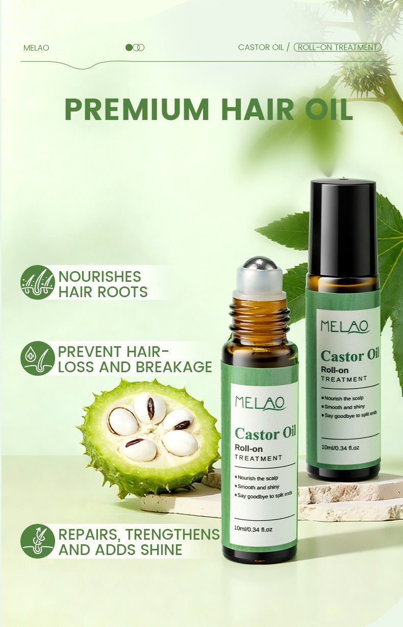 Castor Oil Roll-On Hair Growth Serum - 10ml
