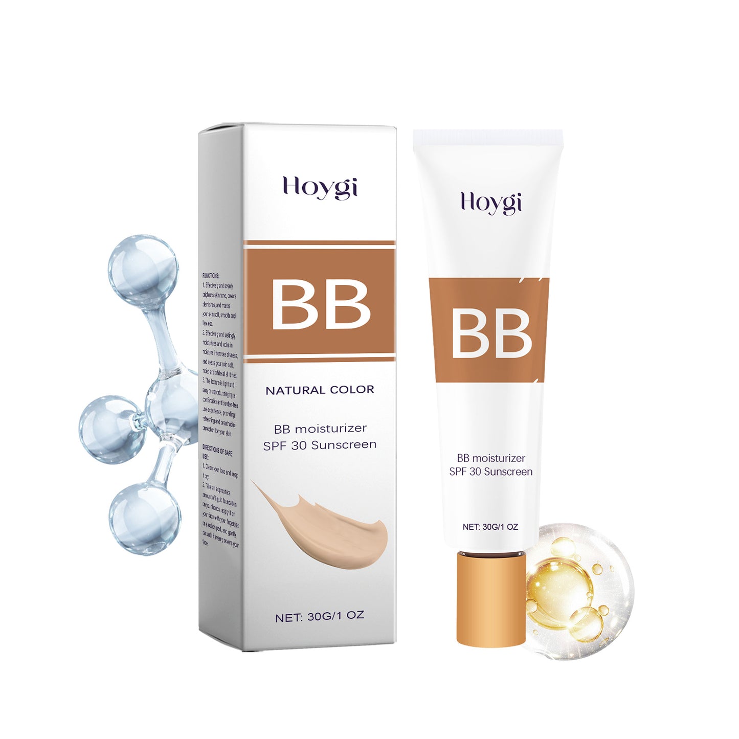 Lightweight Liquid Foundation Concealer BB Cream SPF Protection for All Skin Types