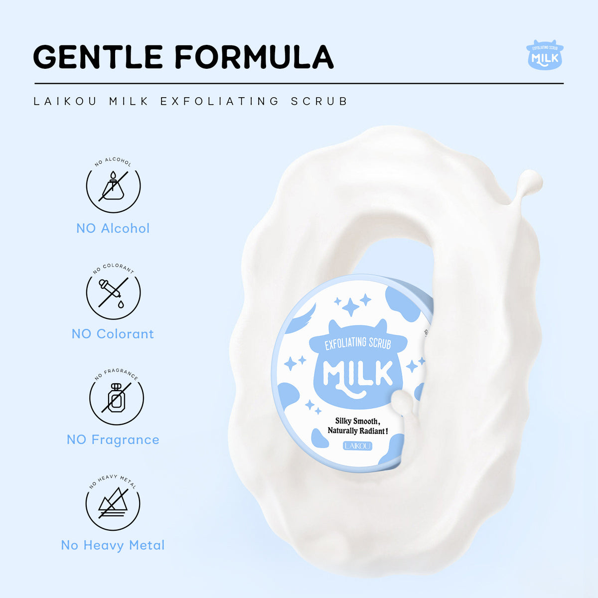 90g Softening Skin Cleaning Milk Facial Scrub