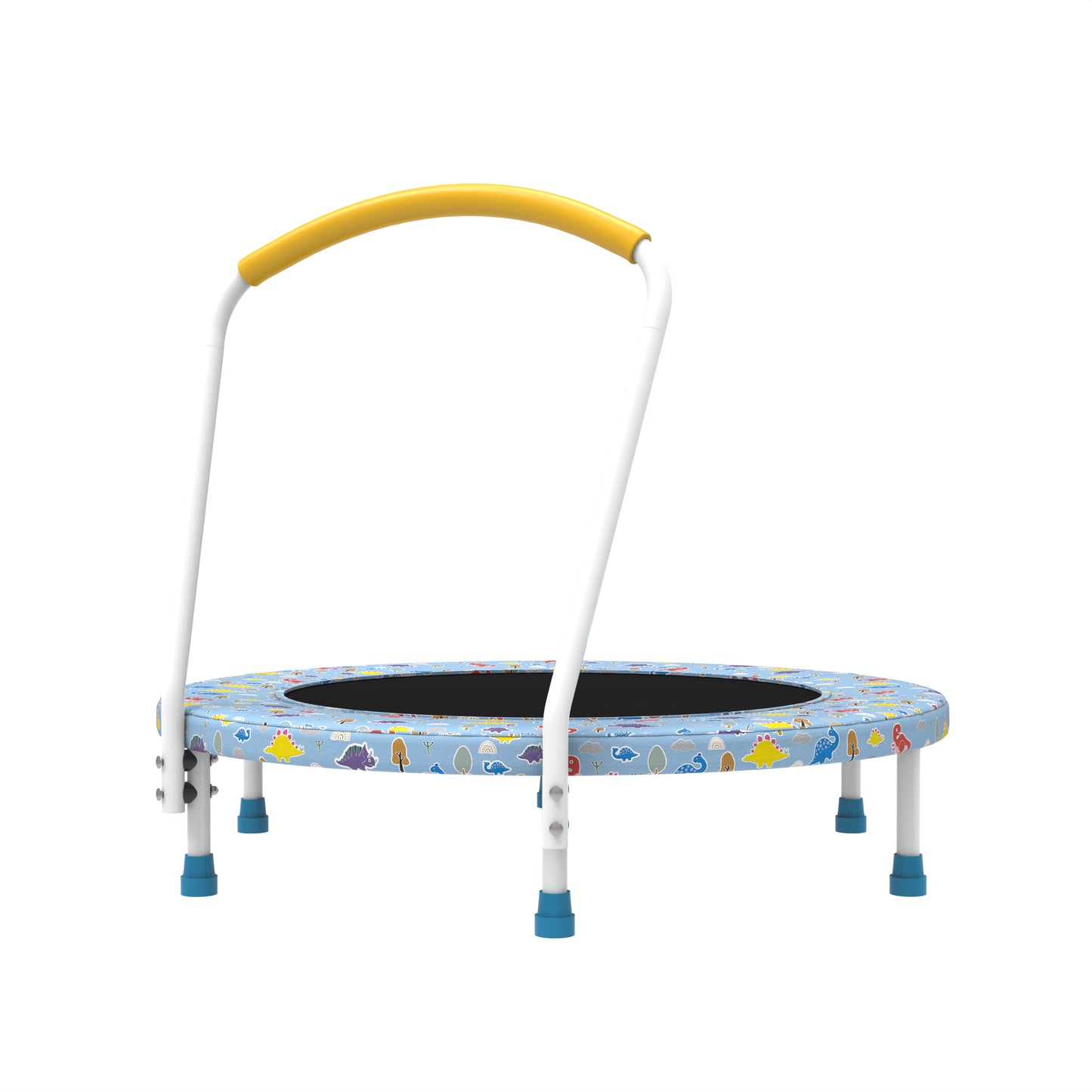 36-Inch Mini Trampoline for Kids 1-6 with Handle - Blue