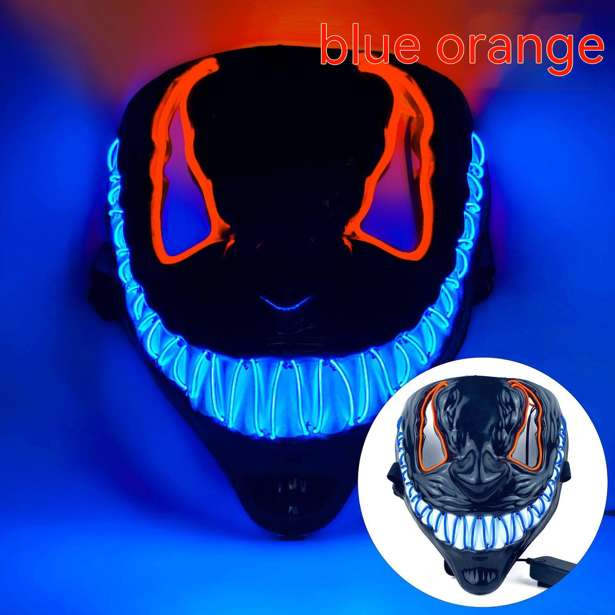 Halloween Luminous LED Mask for Dance Party Multi-Color Variants
