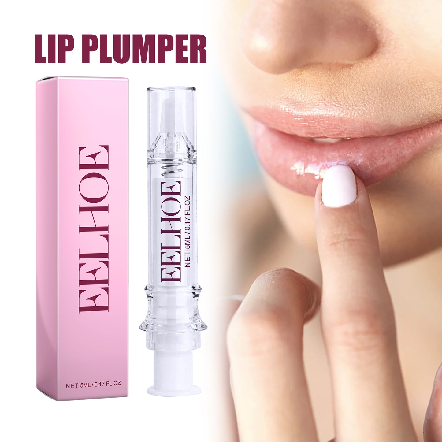 Hydrating Lip Plumper Gloss - Moisturizing Ginger & Peppermint Treatment