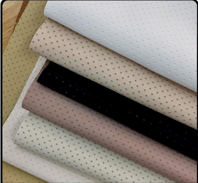 Breathable Artificial Leather for Car Seats - PU Faux Leather Fabric