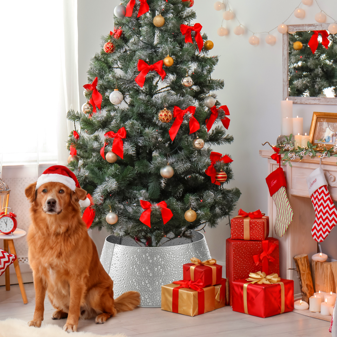 Metal Christmas Tree Collar - Durable Waterproof Tree Base Cover