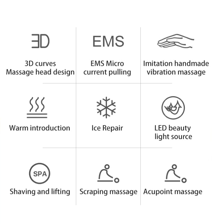 Cold Compress Facial Massager with Display Screen for Home Use - Wrinkle & Skin Rejuvenation