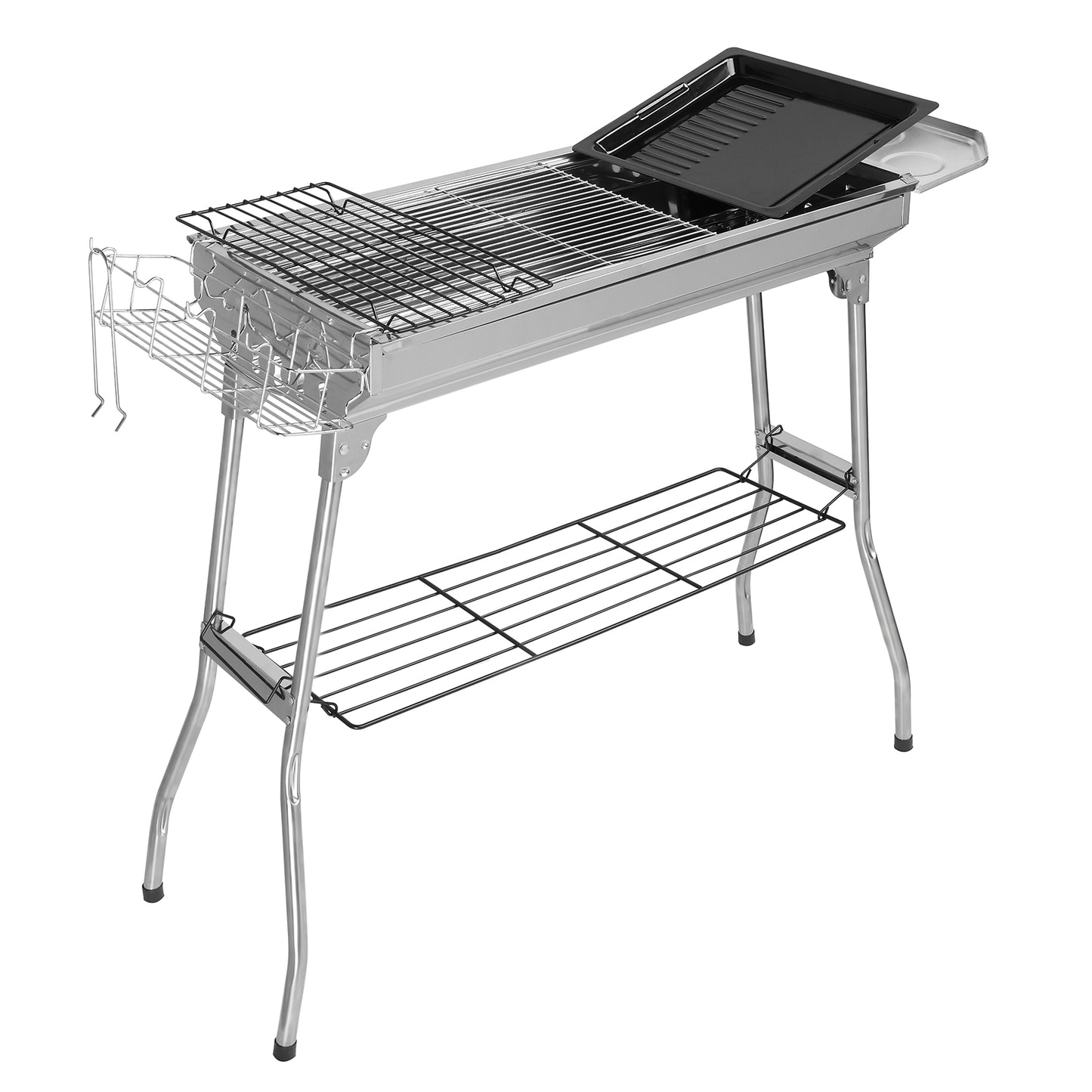 Portable Stainless Steel Barbecue Grill - 100x31x71cm