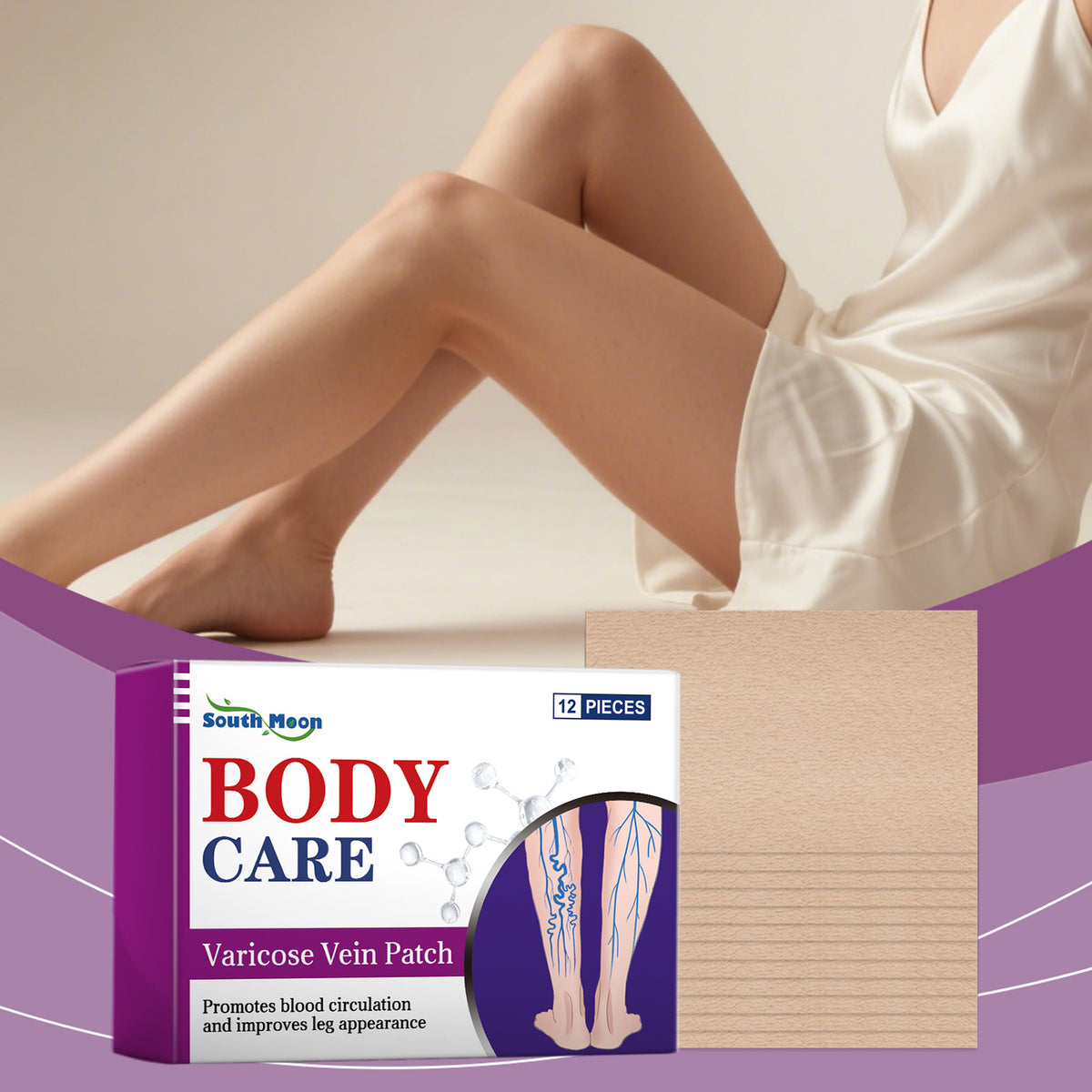 Leg Care Patch - Plant Ingredients Nourishing Massage (12 Pieces)