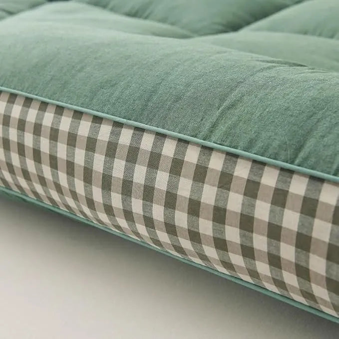 Checkered Edge Twin Size Mattress - Gray Color