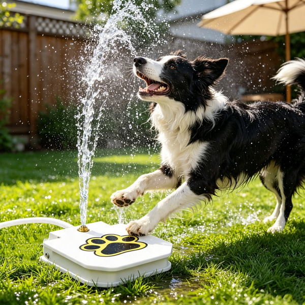Outdoor Dog Water Fountain Paw-Controlled Drinking Dispenser - No Electricity