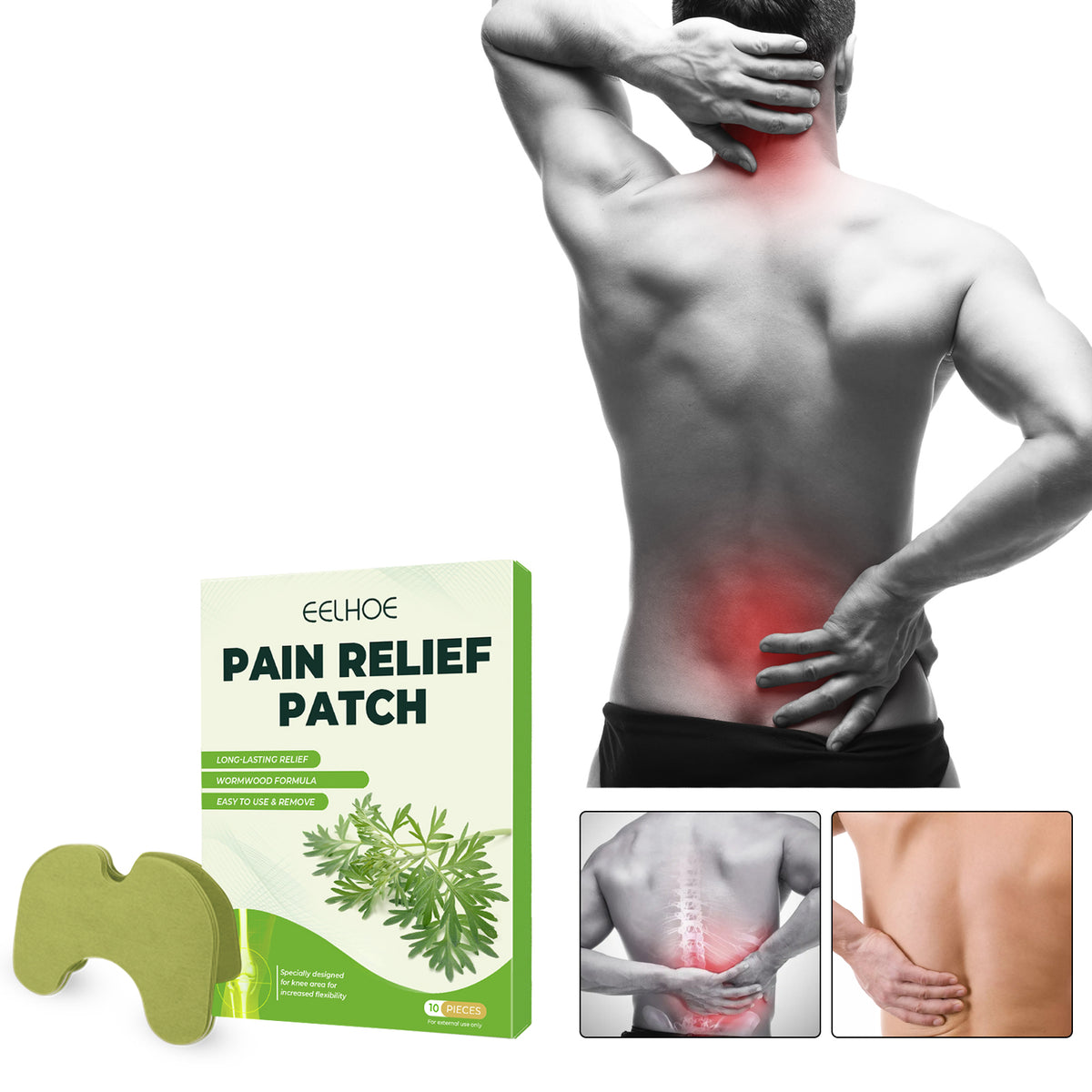 Green Mugwort Knee Patches (10 Pack)