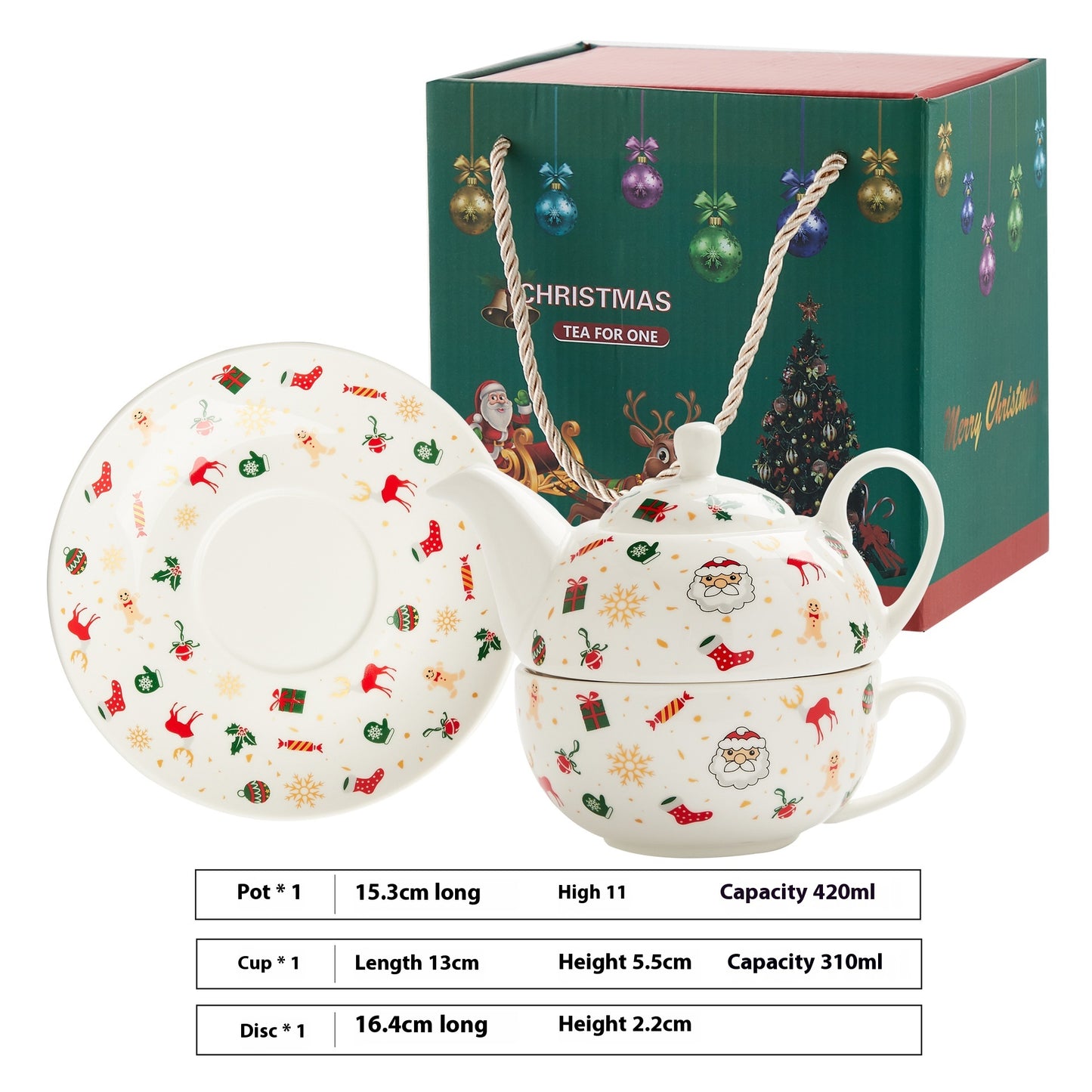 Creative Christmas Gold-Plated Ceramic Dinnerware Set - Plates & Cups for Holiday Decor