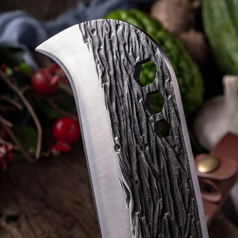 Outdoor Bone Chopping Hook Knife with Sheath - Portable Kitchen Tool