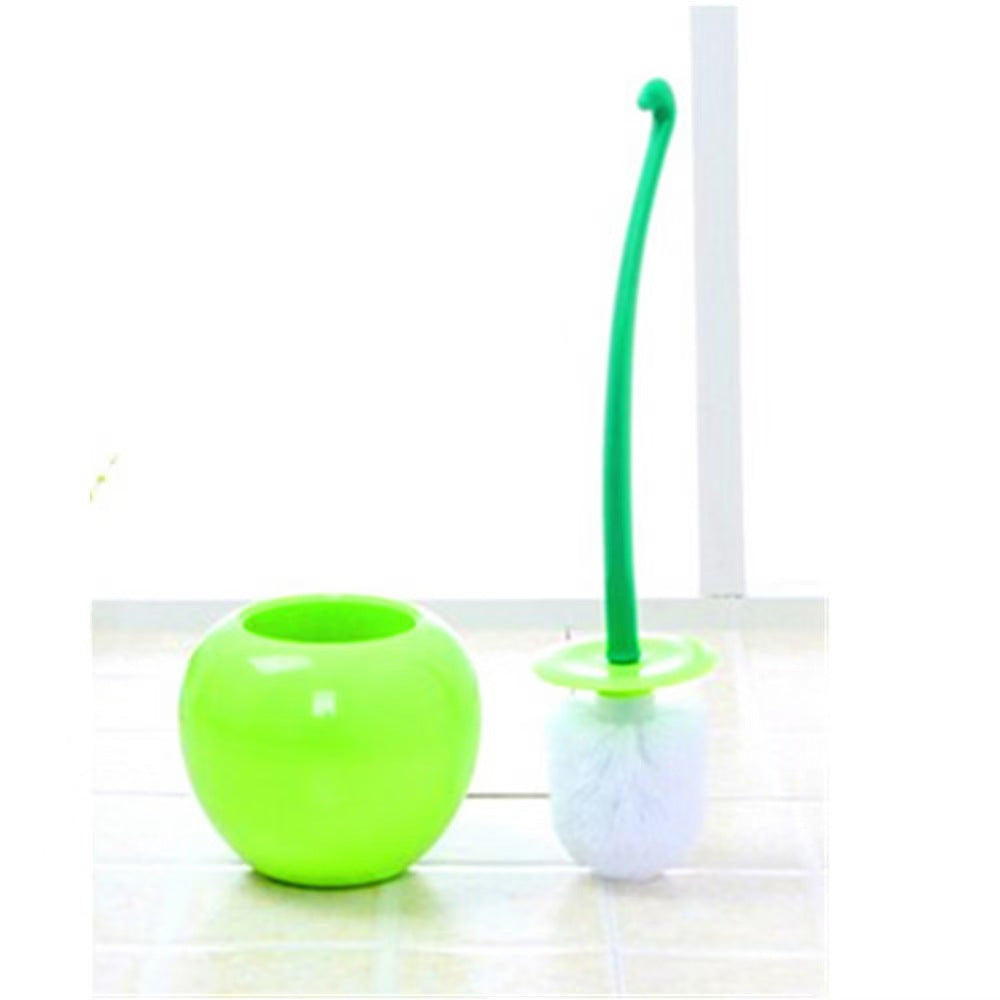 Cherry Toilet Brush with Orange Handle - 13x13x38cm Bathroom Cleaning Tool