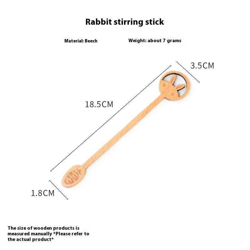 Wooden Honeycomb Stirring Spoon Long Handle Kitchen Utensil