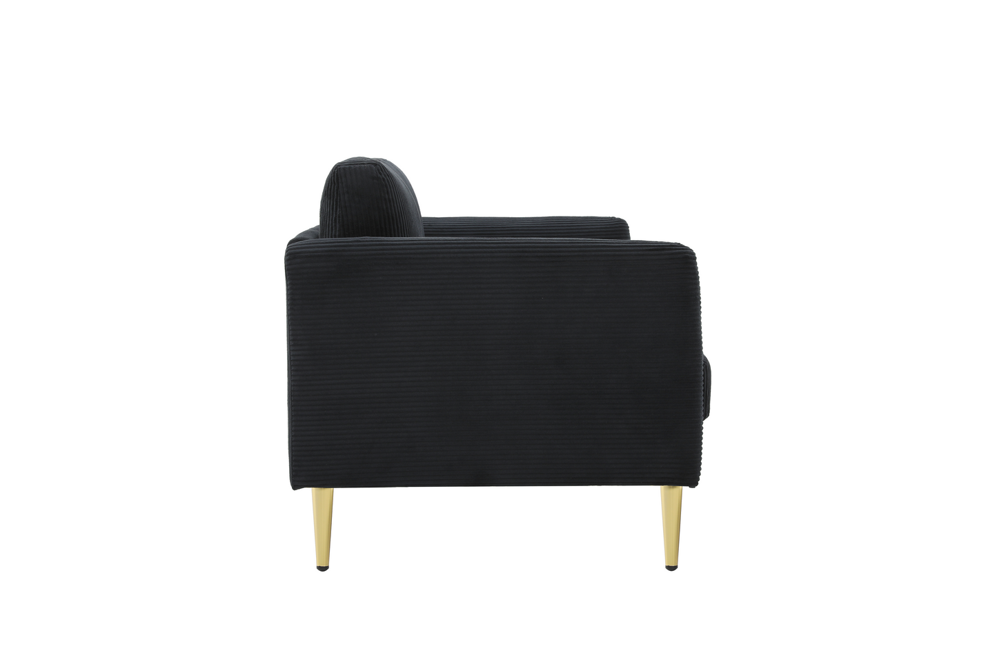 60.63 Wide Modern Corduroy Loveseat, Plush Upholstered Cushions,