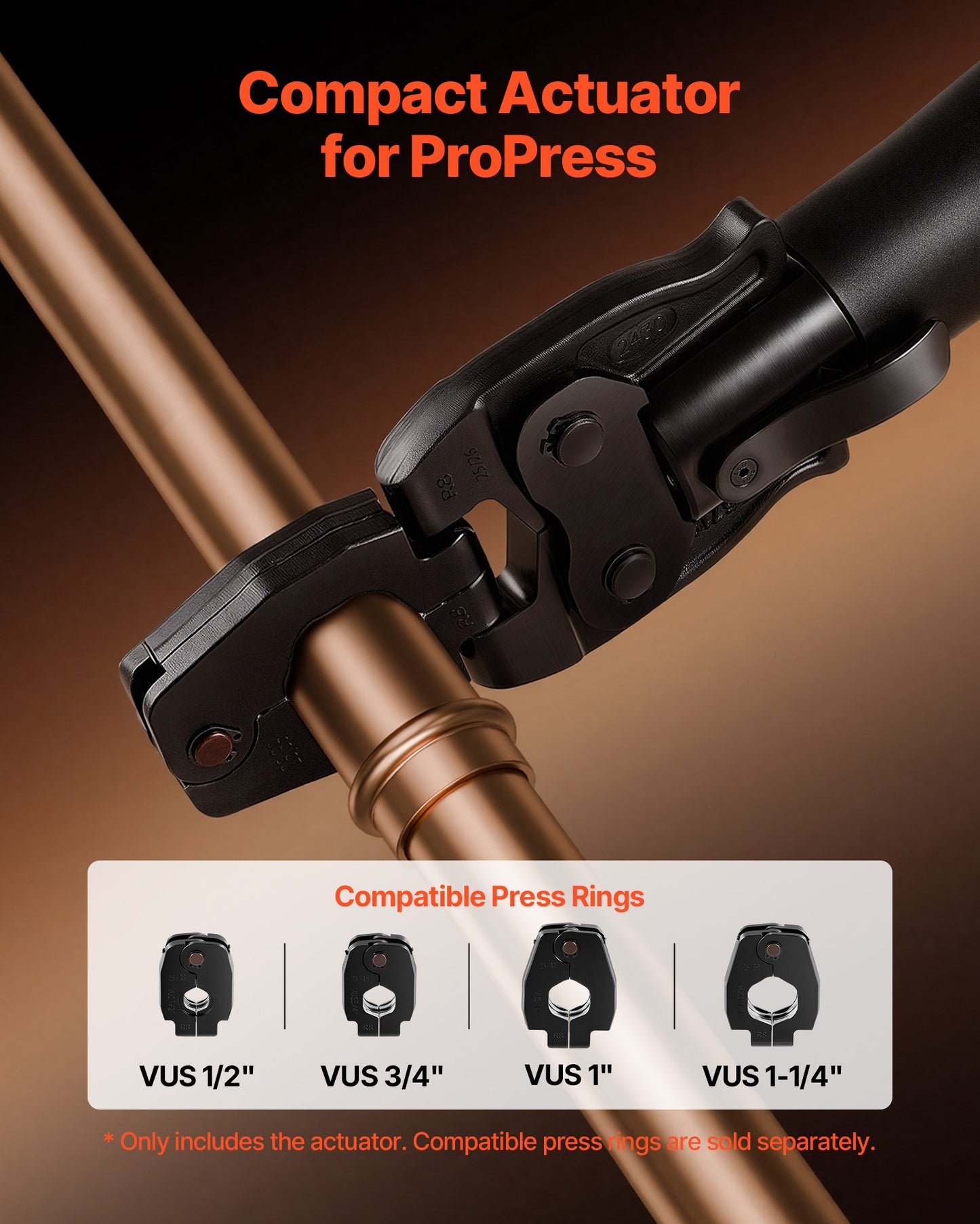 Press Actuator For Compact Series Tools, Compatible With 1/2", 3/4",