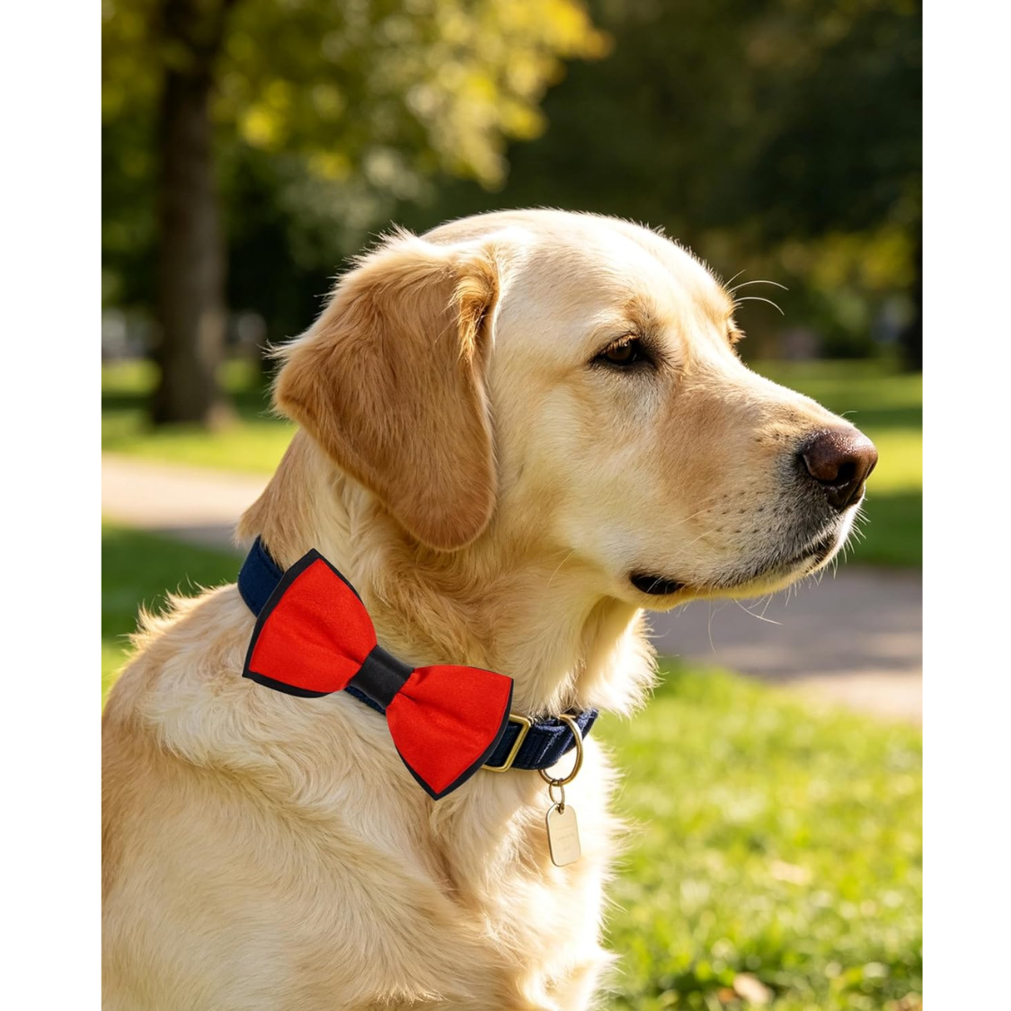 10 Pack Mixed Colors Dog Bowties for Medium & Large Dogs Slip-On Collar Accessories
