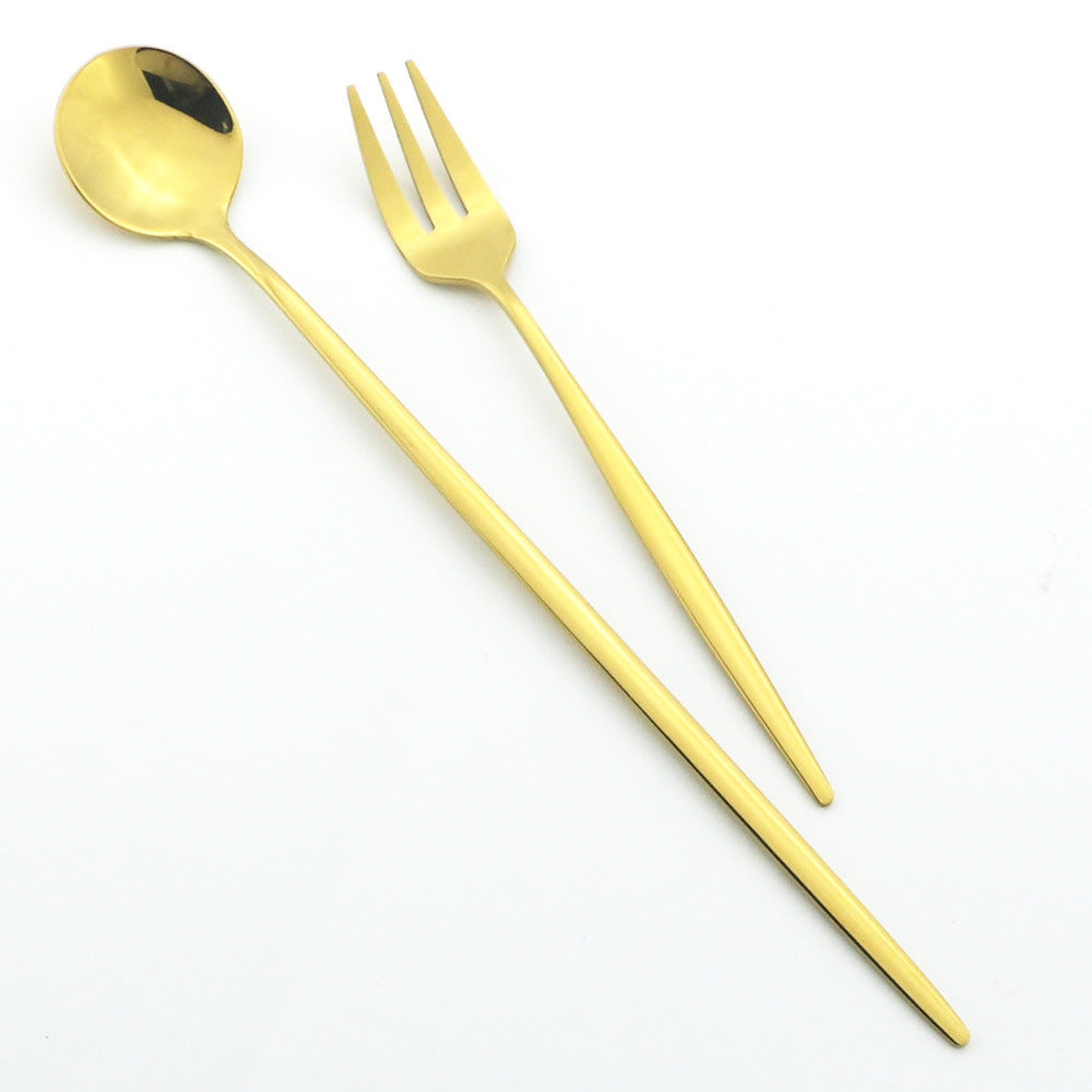 Stainless Steel Cutlery Set - Steak Knife, Fork & Spoon - Multiple Finishes