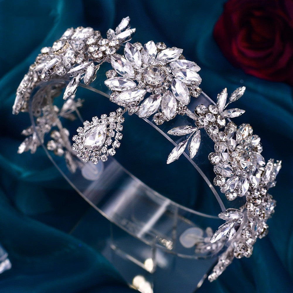 Rhinestone Flower Bridal Headband