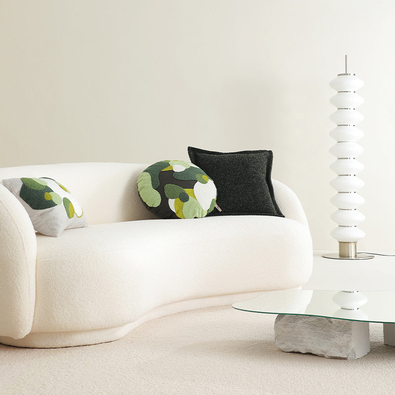 Green Decorative Pillow 50cm Diameter Cushion for Living Room