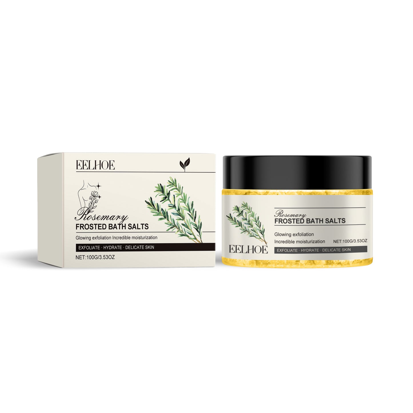 Exfoliating Sea Salt Body Scrub with Rosemary & Aloe Vera - Multiple Sizes