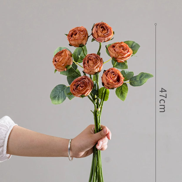 Artificial Rose Flower Decor for Living Room - Fake Flower Bouquet for Home & Garden