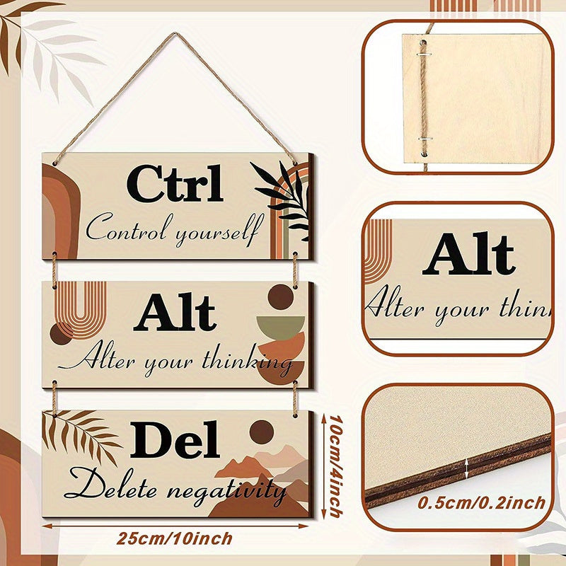 Inspirational Wooden Wall Decor Frame - Hanging Pendant for Office & Home