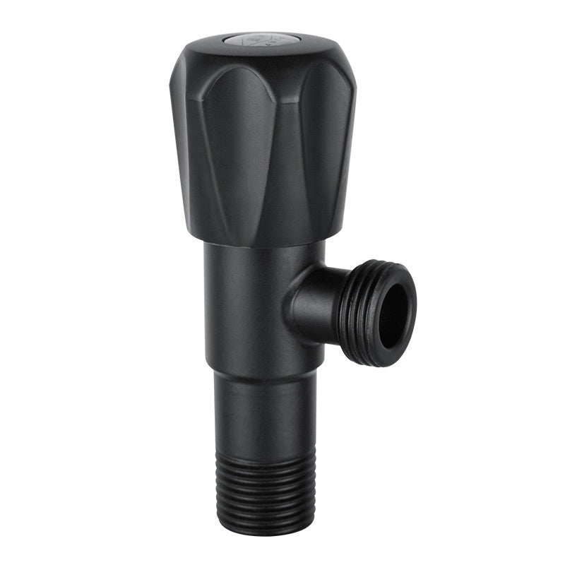 Stainless Steel Angle Valve Black Triangle Double Outlet Household Plumbing Fitting