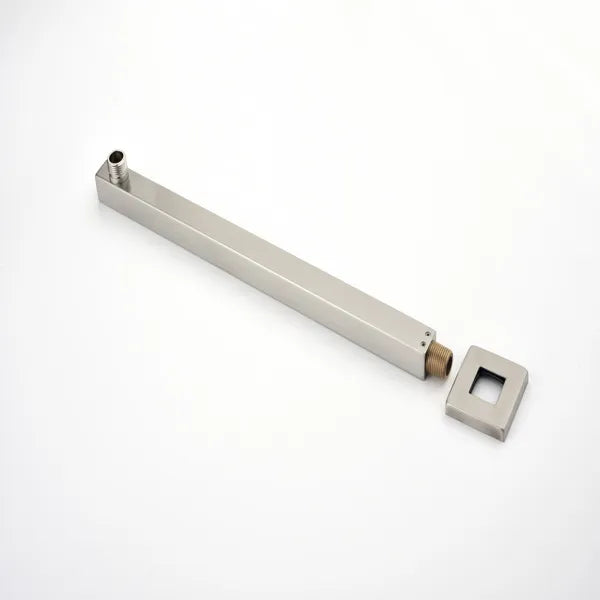 Rain Shower Head Arm with Flange - Wall Mount Extension, 1/2 NPT Thread