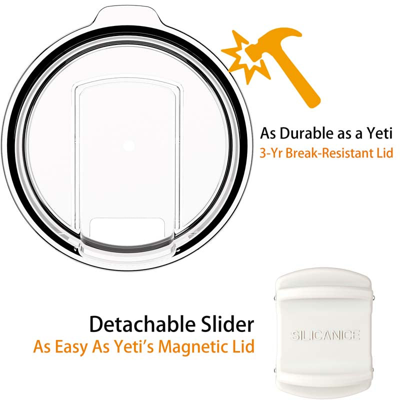 30oz Double Wall Stainless Steel Travel Tumbler with Detachable Splash-Resistant Slider Lid