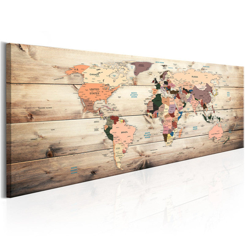 Diamond Painting Cross Stitch Map Art Kit - Scenic Landscape, Square & Round Beads, 40x120cm