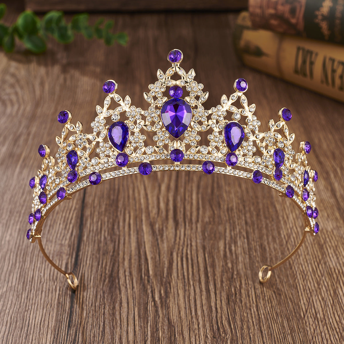 Rhinestone Crown Headband Wedding Hair Accessory