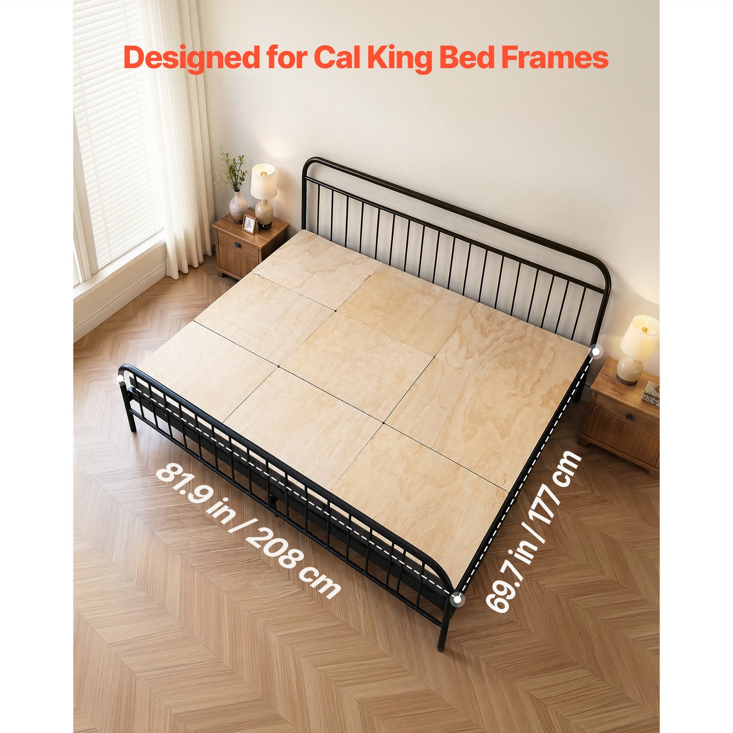Foldable Bunkie Board for Cal King Mattress - Anti-Sag Bed Support Under Mattress